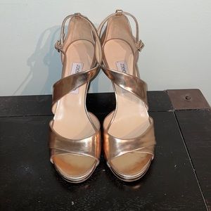 SOLD- Authentic Jimmy Choo Pumps in Bronze 110mm